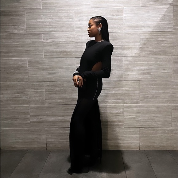 Padded Shoulder Night Out Dress - Picture 1 of 6